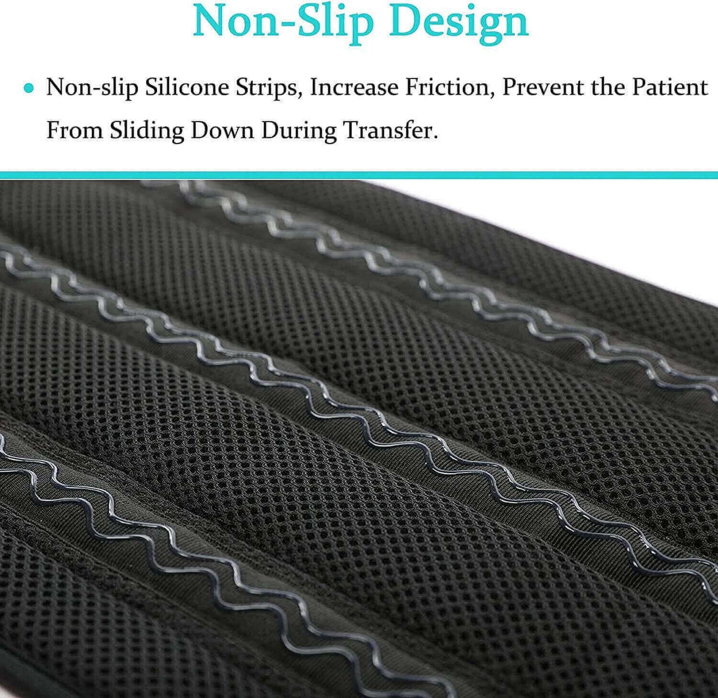 Fanwer 36-inch patient transfer sling with handles for disabled & elderly, non-slip handles