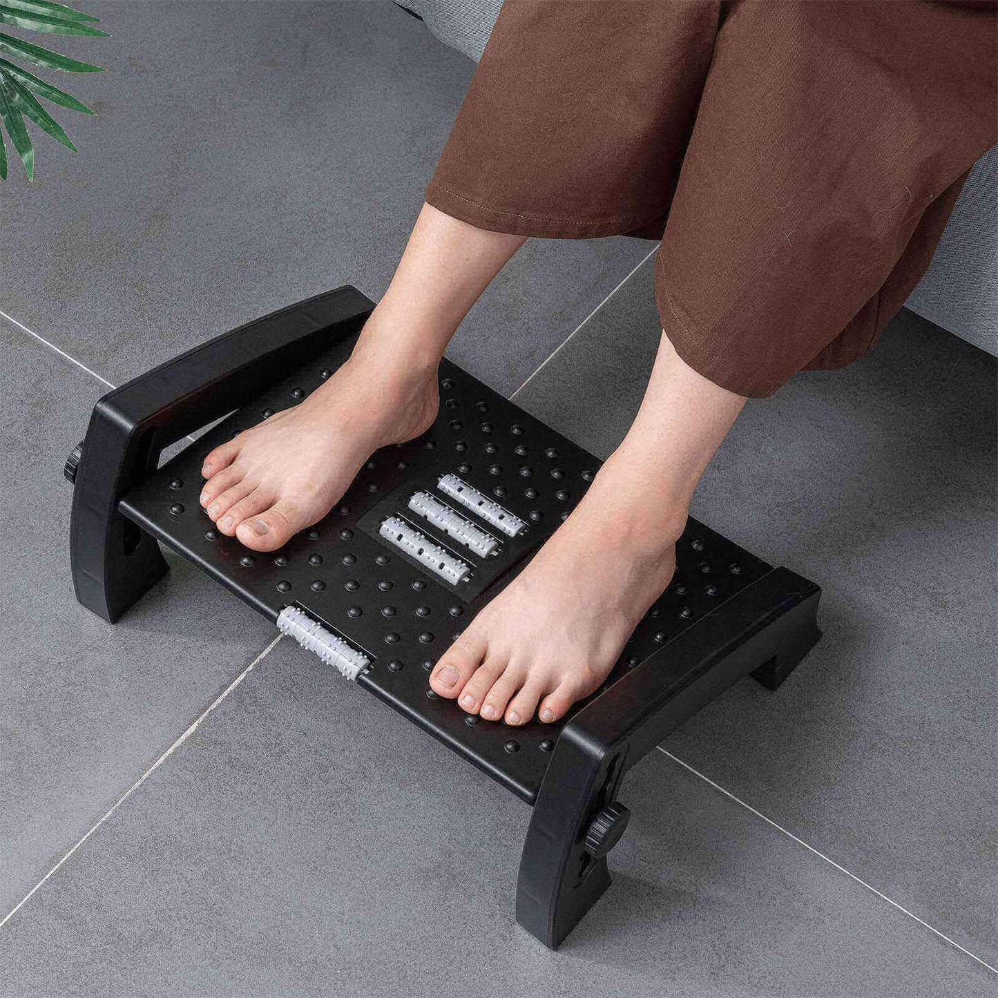 Under Desk Foot Rest Compact with Massage Function Adjustable