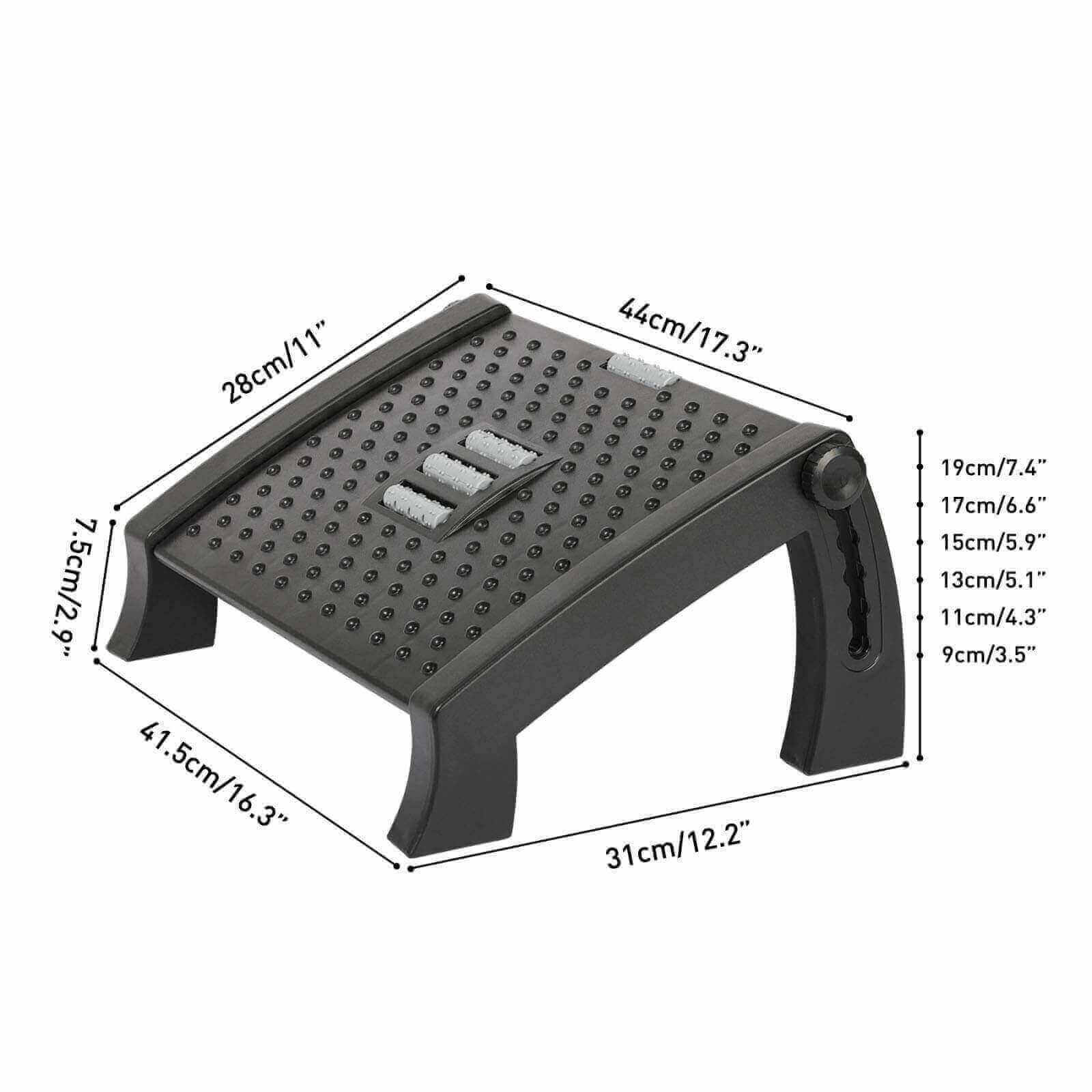 Under Desk Foot Rest Compact with Massage Function Adjustable