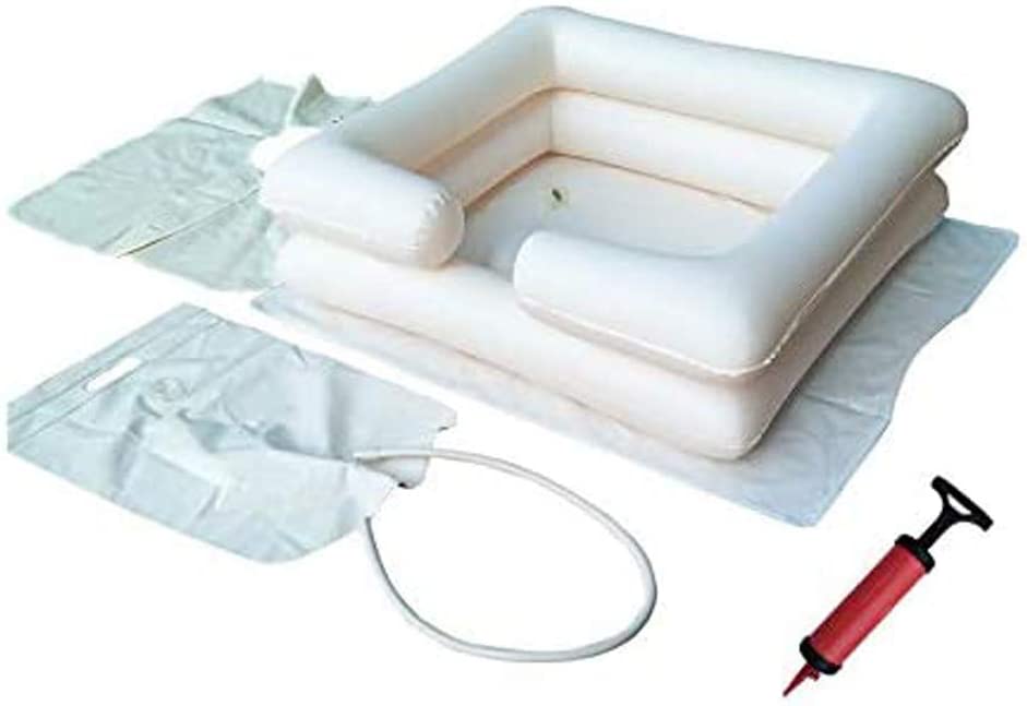 Fanwer Inflatable Bedside Shampoo Basin Kit,  the whole kit photos