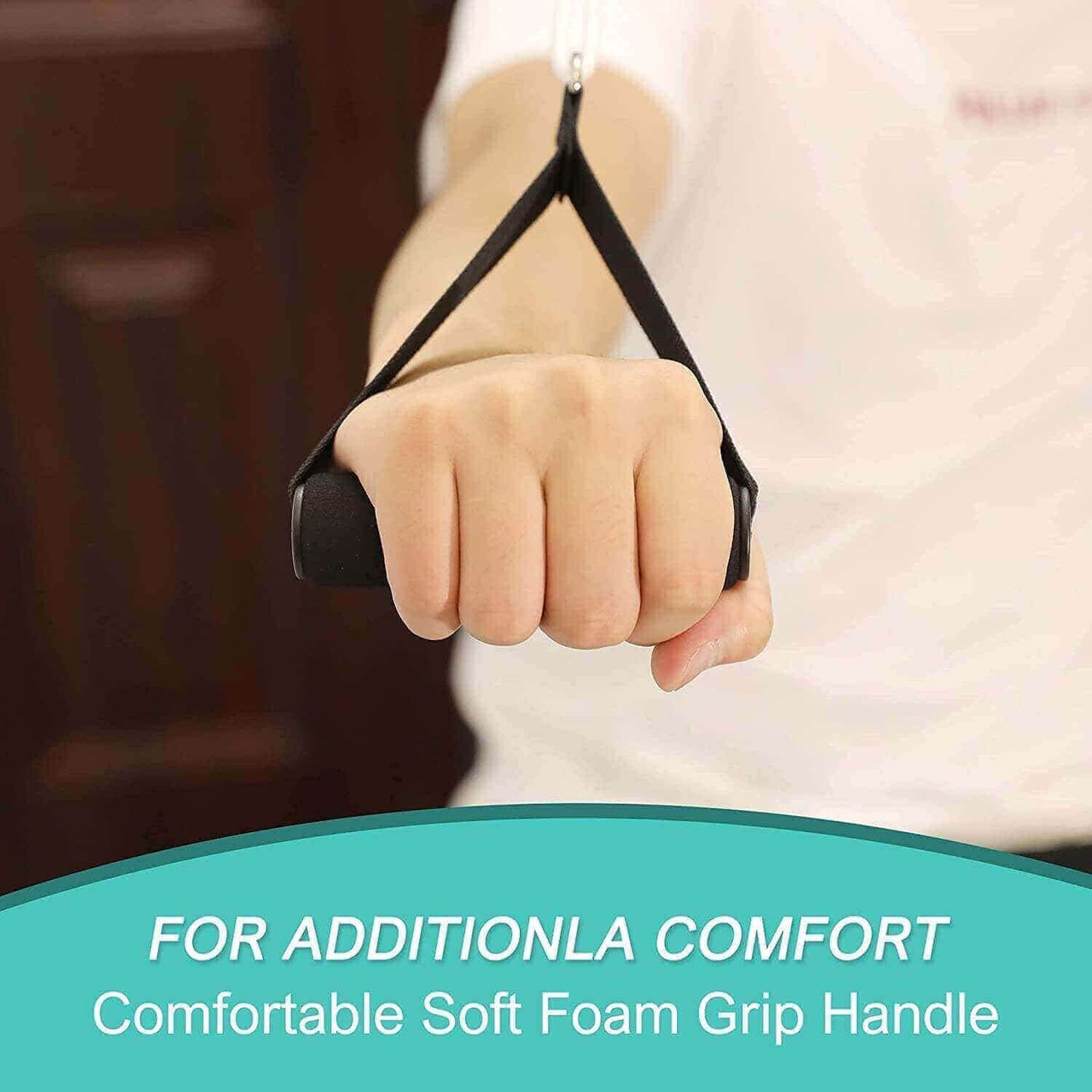 Fanwer Shoulder Pulley for Physical Therapy & Shoulder Pulley Workout, the handles is coated with foam demo
