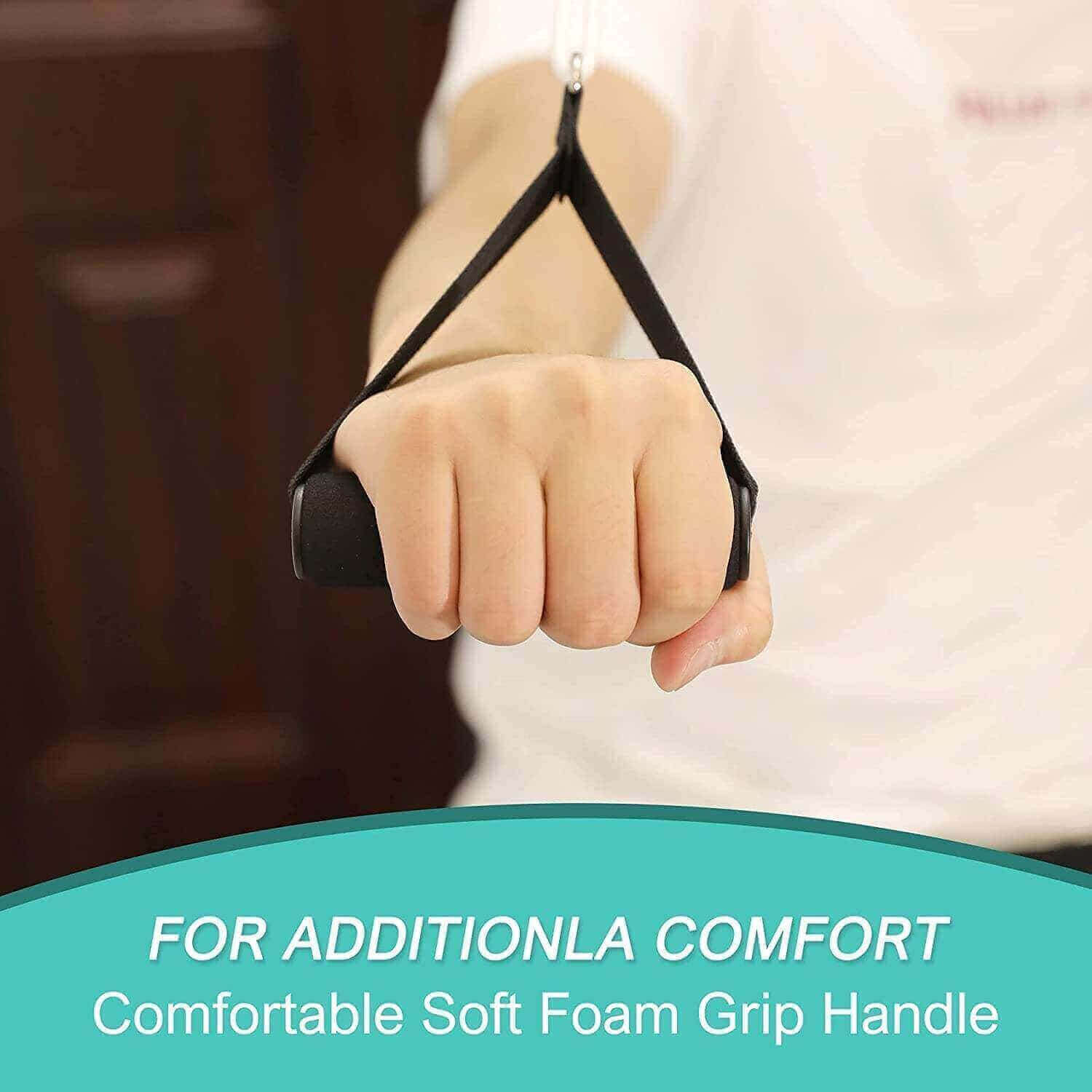 Fanwer Shoulder Pulley for Physical Therapy & Shoulder Pulley Workout, the handles is coated with foam demo