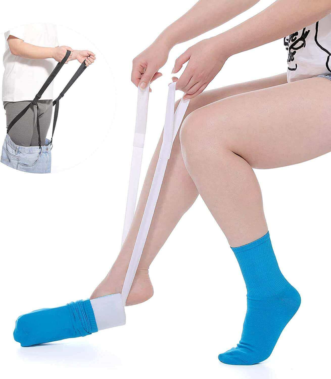 Fanwer Sock Pants Dressing Aids for Elderly, Seniors (2 in 1), 2 users are using the combination