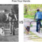 Fanwer dog bike leash, comparison with the old style of walking dogs