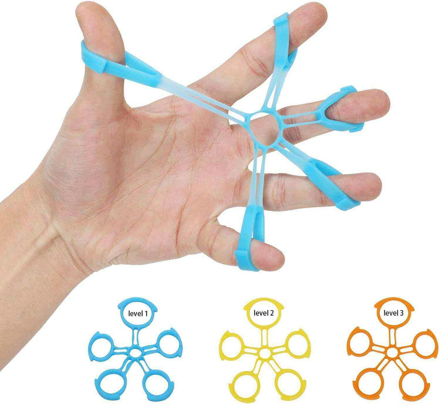 Fanwer Finger Resistance Band, Finger Extension Rubber Band Exercises