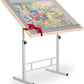 Fanwer jigsaw puzzle table with adjustable iron legs and puzzle board, feature image