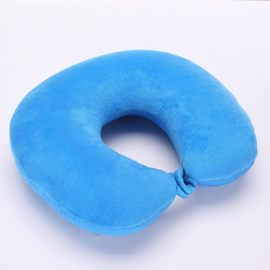 Fanwer memory foam travel pillow, light blue