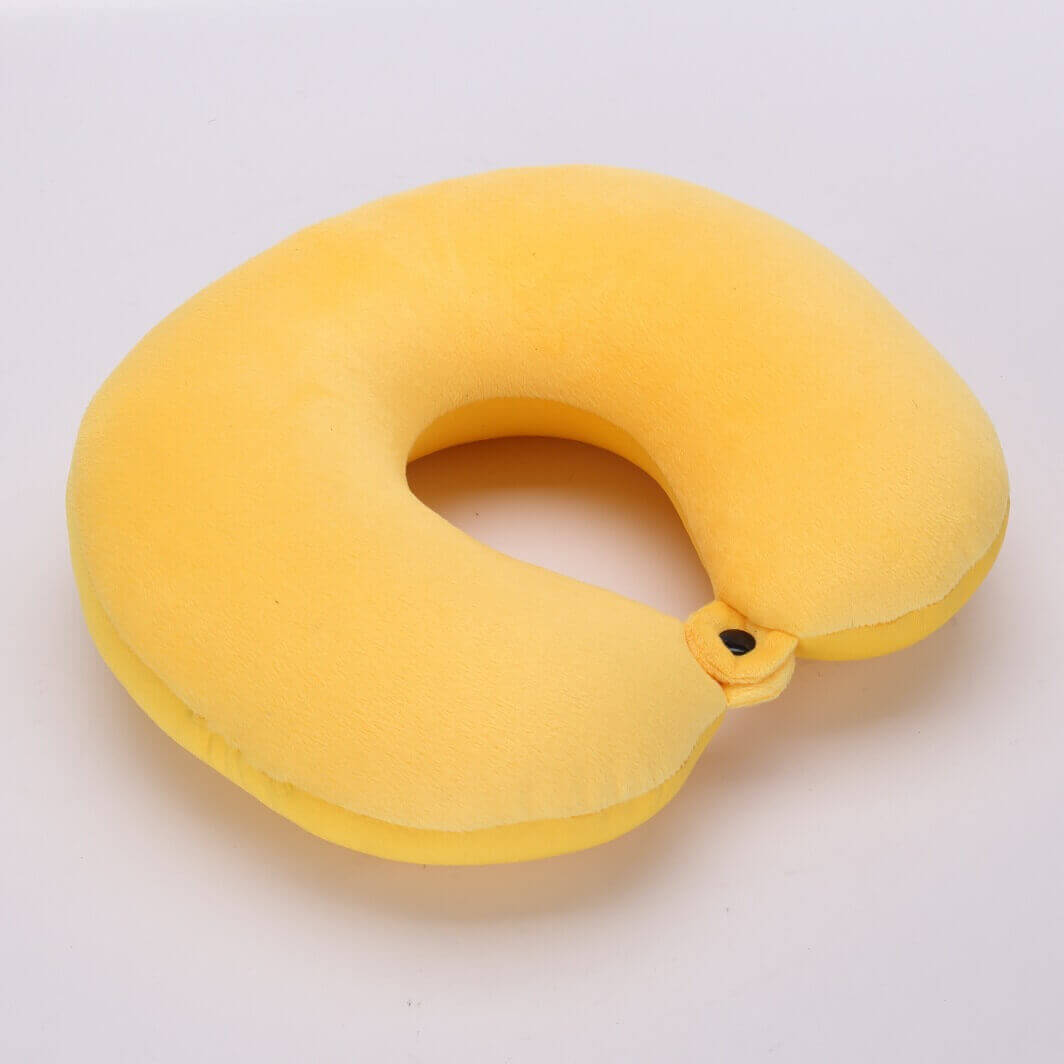 Fanwer memory foam travel pillow, yellow
