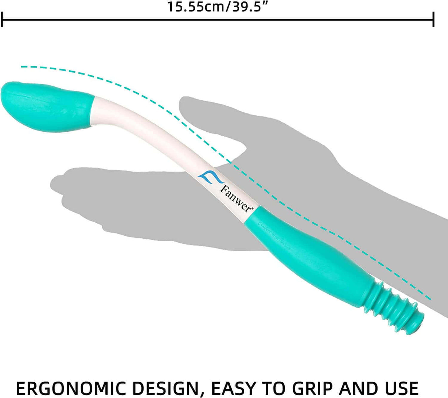 Fanwer toileting sand for wiping,toilet tissue paper wand for hygiene, ergonomic design