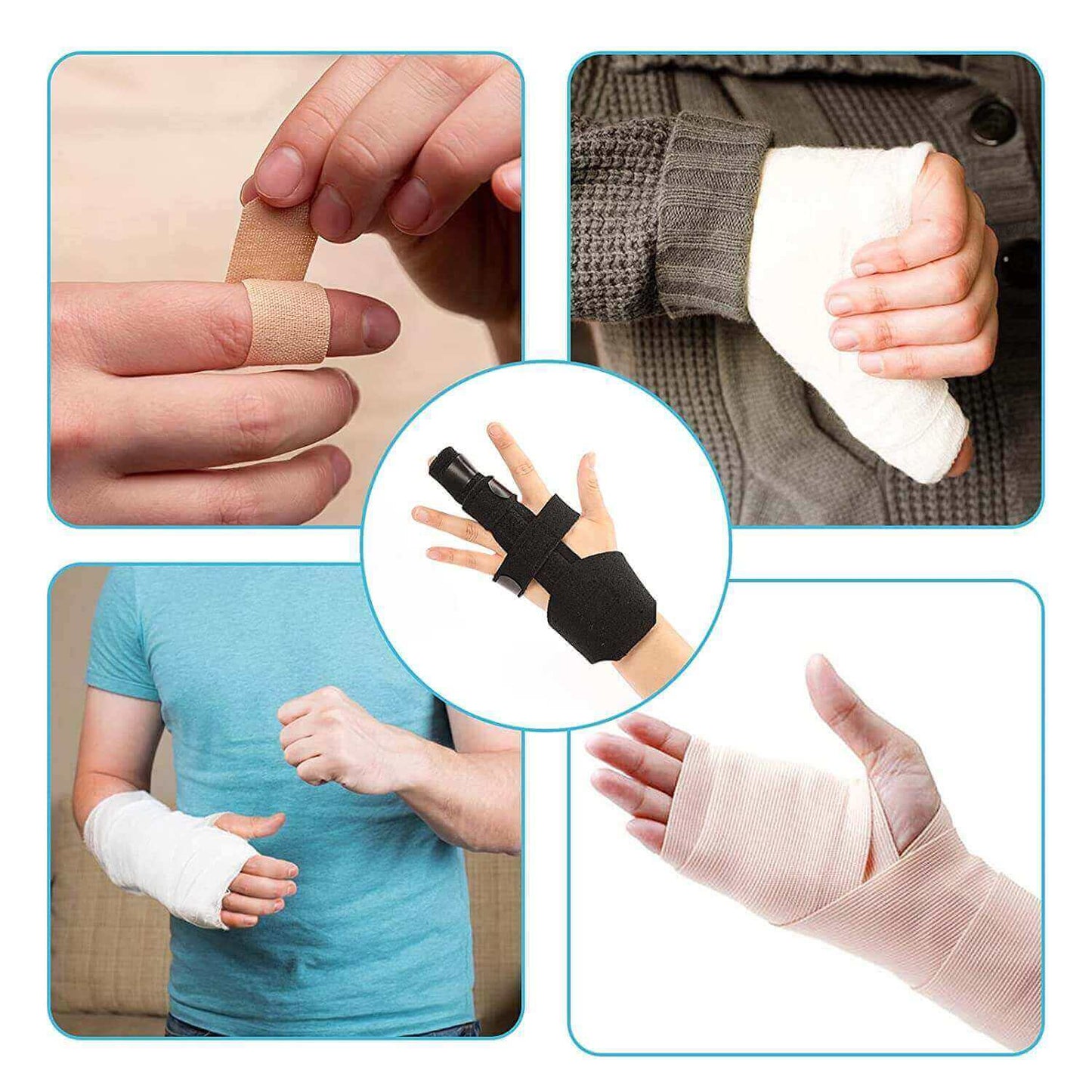 Fanwer trigger finger splint, using cases