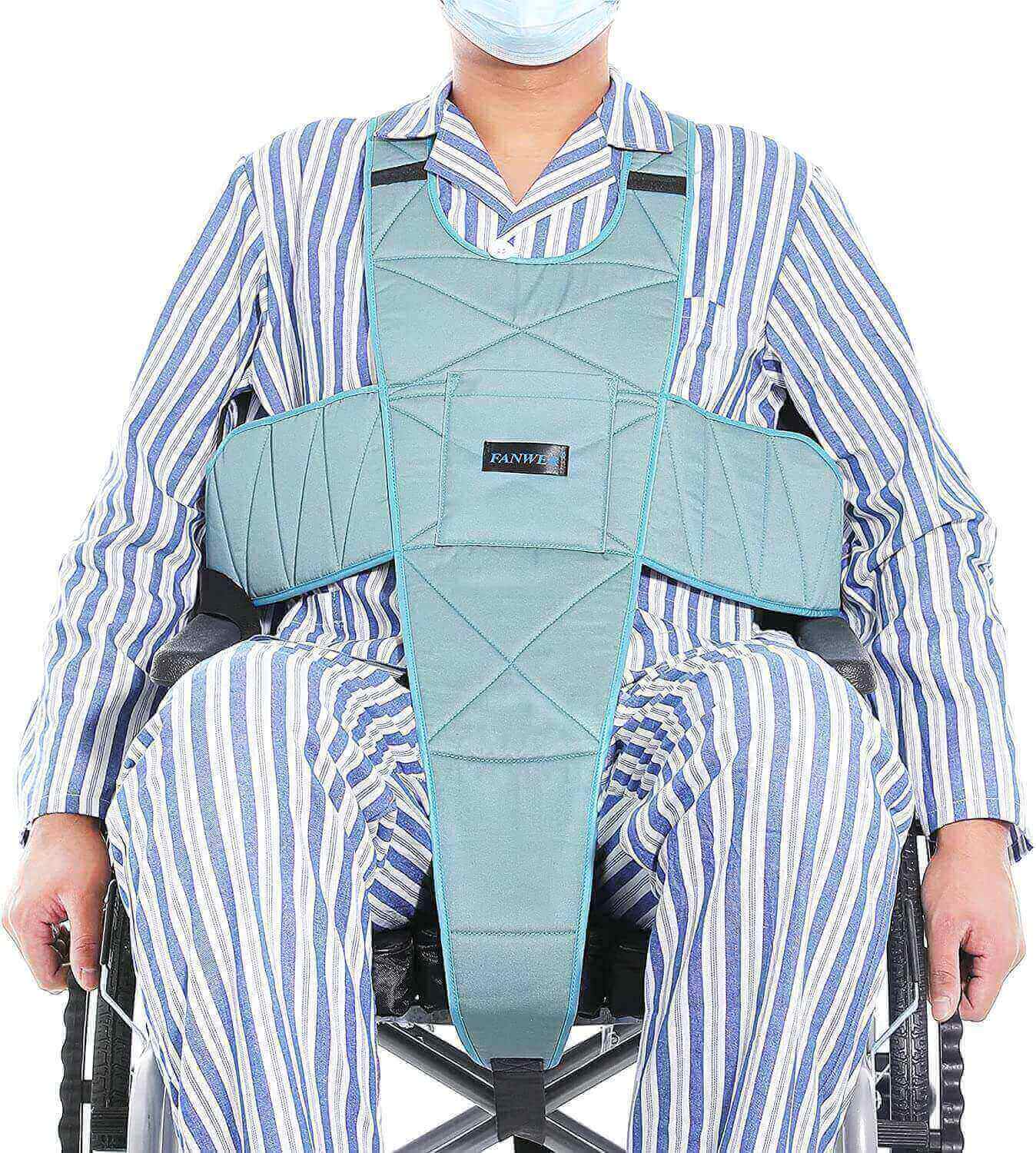 Fanwer wheelchair seat belt restraints with metal buckle guard, feature image