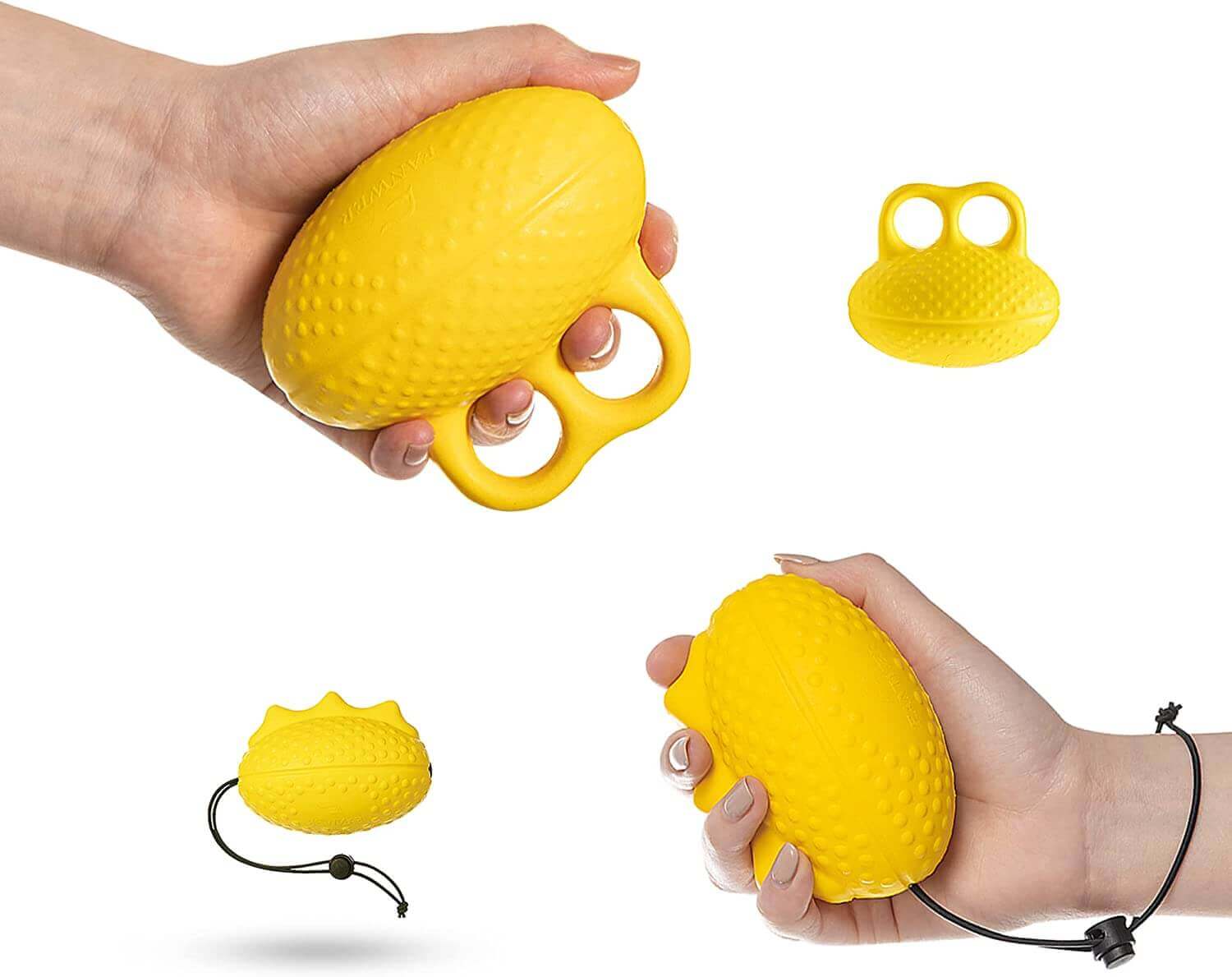 Finger exercise ball and stress ball on adjustable string set, feature image