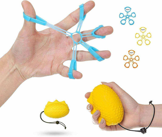 Finger stretcher with stress ball combo, feature image