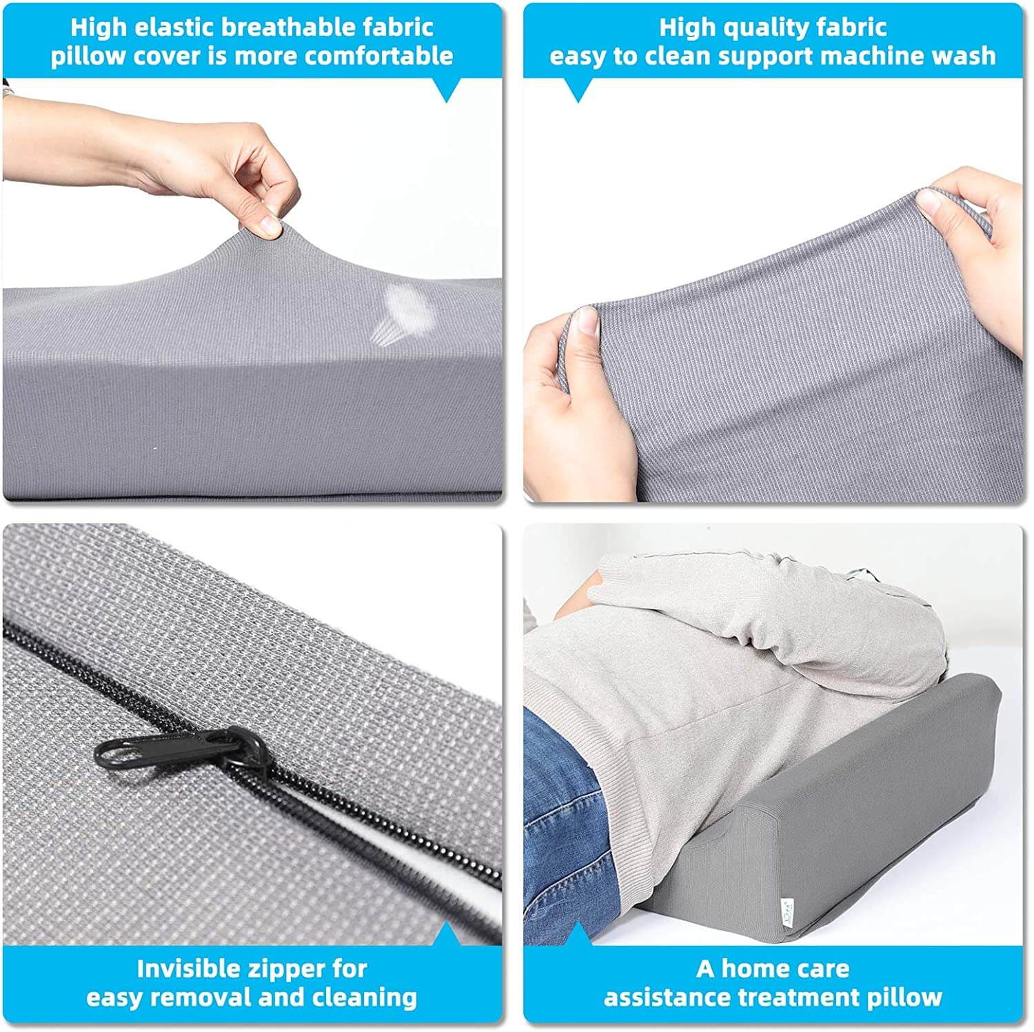 Support wedge pillow, material demo
