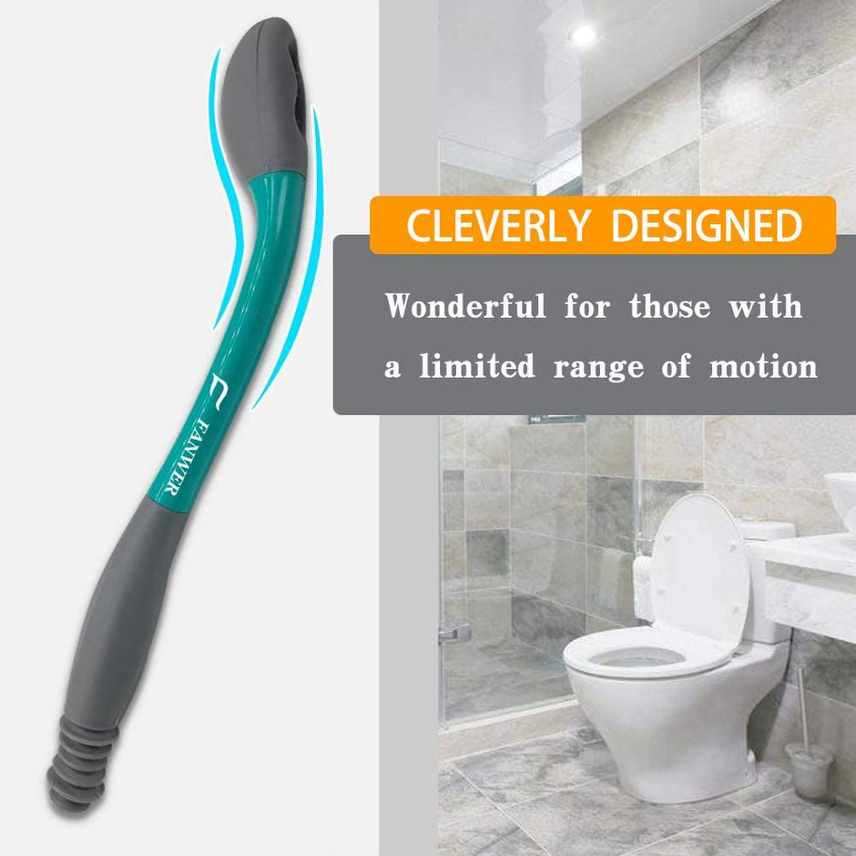 Toilet Aids Tools Cover Toileting Wand for Wipe &Squatty Toilet Stool