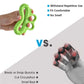 Hand grip ring with finger loops for hand & finger strength exercise, comparison with traditional finger stretchers