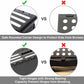 Lightweight plastic folding step stool in black, comparison with similar item