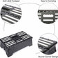 Lightweight plastic folding step stool in black, portability