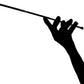 Normal black Audrey Hepburn cigarette holder for women and men, thold by a hand