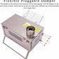 Portable tent wood burning stove with chimney for backpacking and camping, damper
