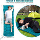 Self inflating camping mat with pillow, size demo of the item