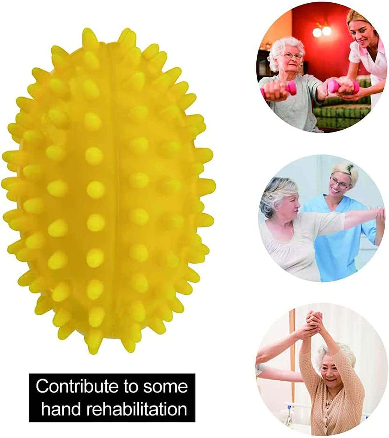 Spiky massage ball for hand and finger exercises, for elderly