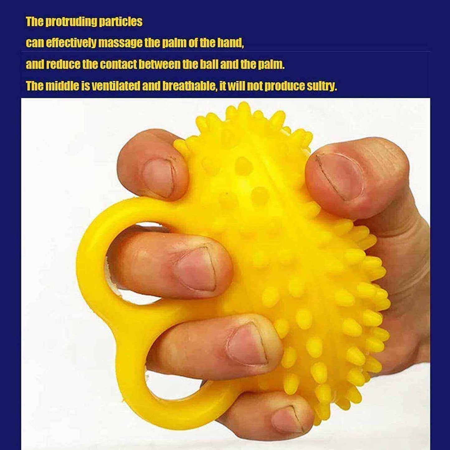 Spiky massage ball for hand and finger exercises, spikes on the surface