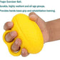 Squeeze Stress Ball with Finger Loops, gripped by a hand