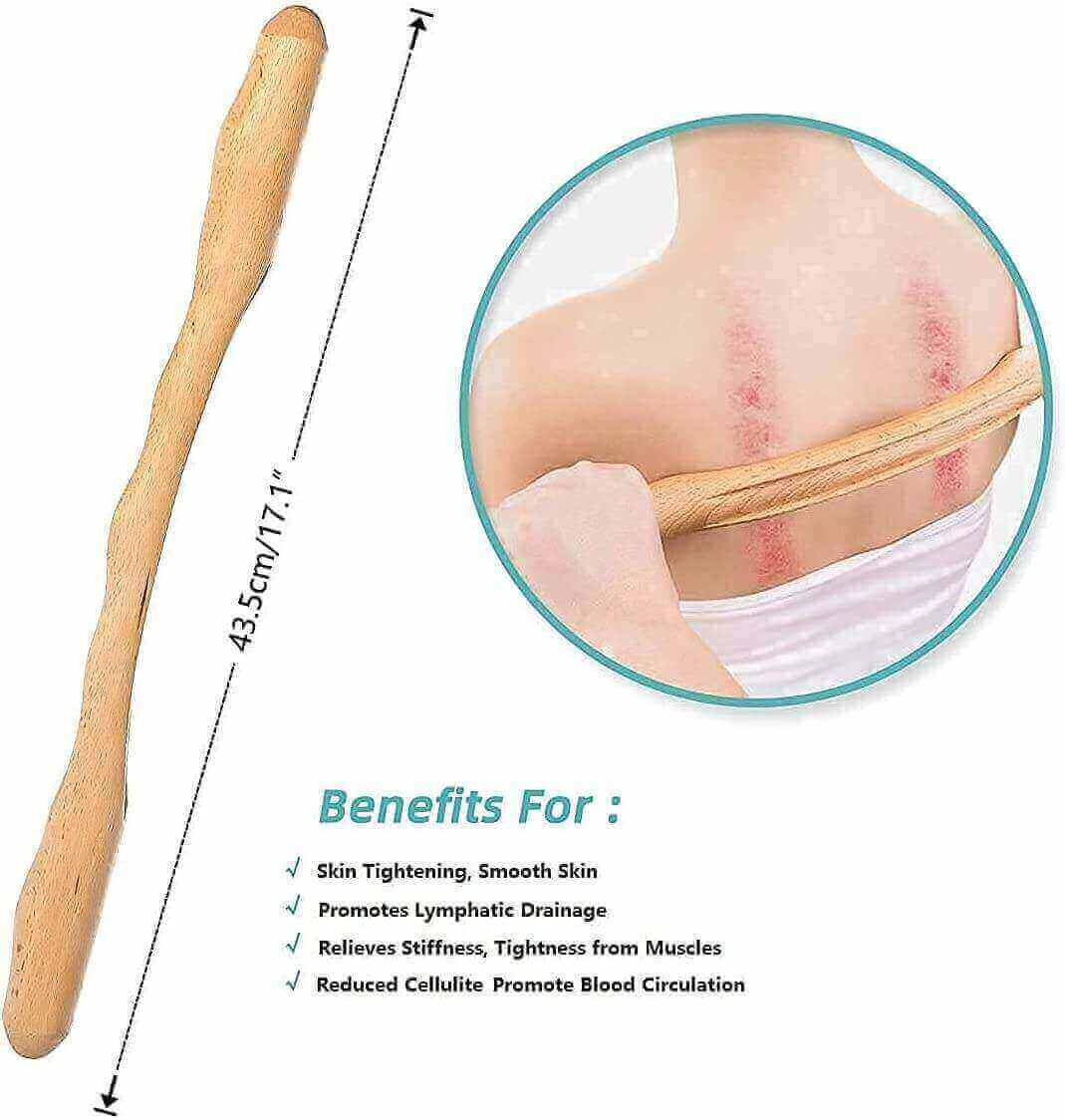 Wooden Gua Sha Massager for Therapy, length of the item