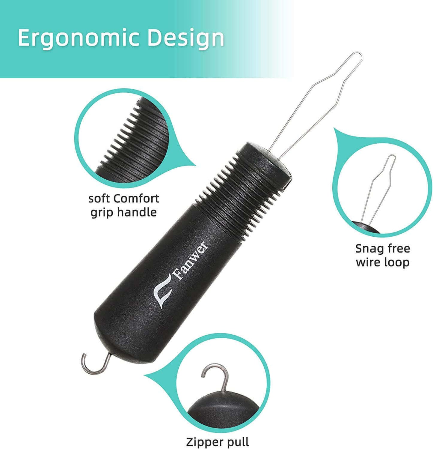 button aid for dressing, button helper with zipper hook, the ergonimic design