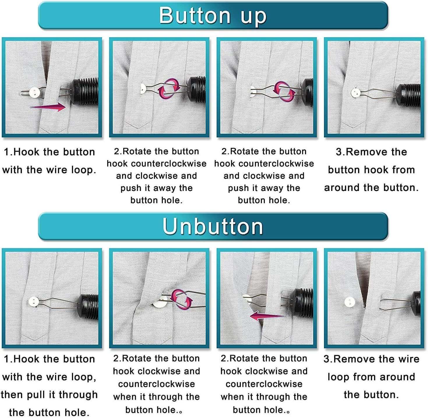 Fanwer Button Hook Tool for Seniors