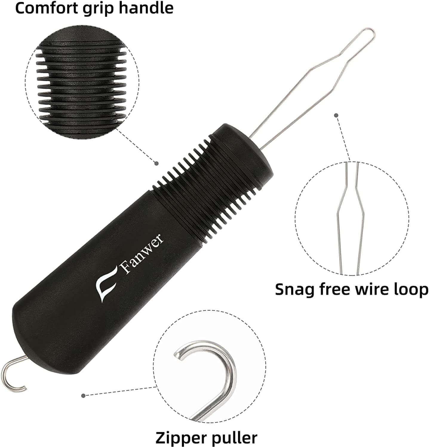 fanwer button hook tool for seniors with zipper hook for seniors and arthritis, details of the product