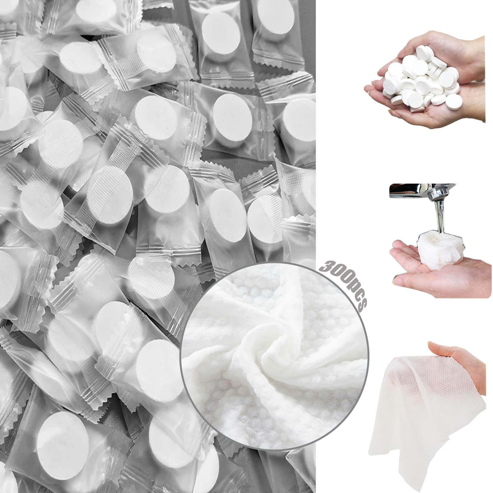disposable compressed towel tablets, product demo
