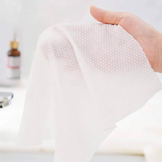 disposable compressed towel tablets, towel in the hand