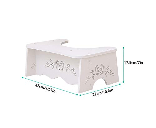 fanwer potty stool for pooping made of wood-plastic board, squatting stool's dimensions