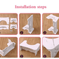 fanwer potty stool for pooping made of wood-plastic board, installation steps