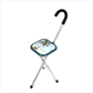  folding cane chair walking stick with tripod stool, the square seat one