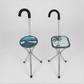  folding cane chair walking stick with tripod stool, front shoot