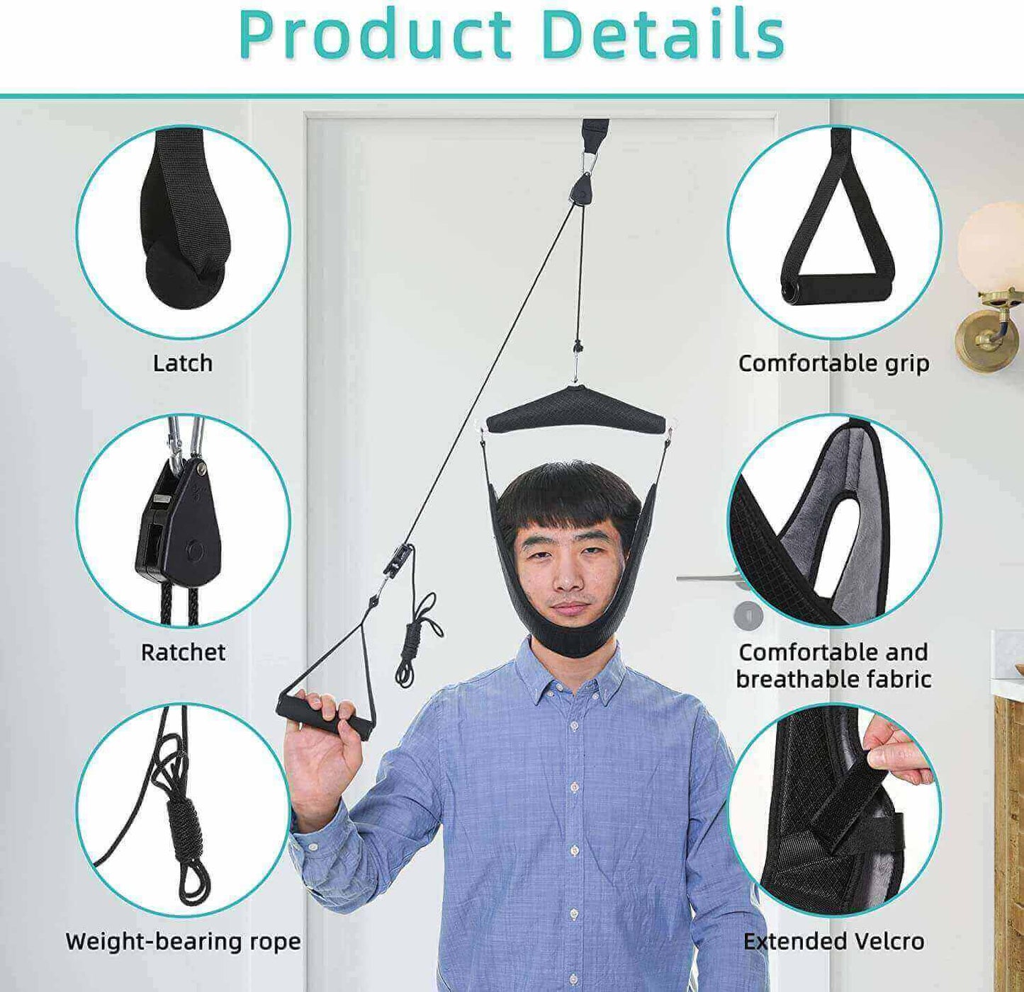 overdoor cervical traction device, neck traction device, product details