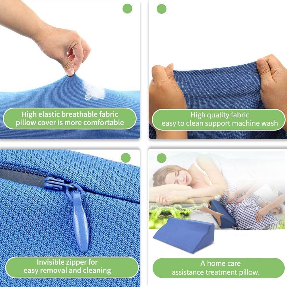 sleeping bedwedge pillow for daybed sleep, sleep apnea, snoring, or side sleep, fabric show