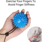 spiky sensory ball on an adjustable string, for finger and hand